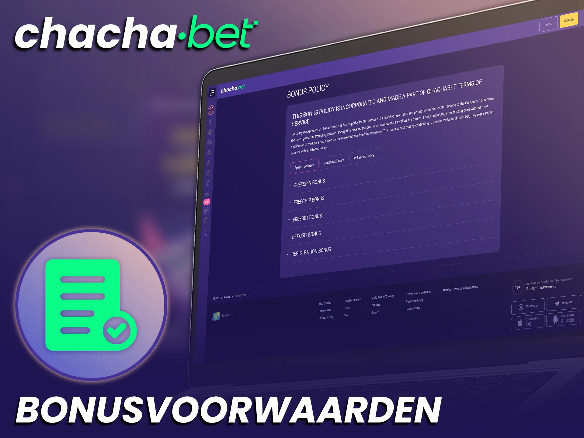 Lees alles over de bonusvoorwaarden en activeer je ChachaBet bonussen op de juiste manier.