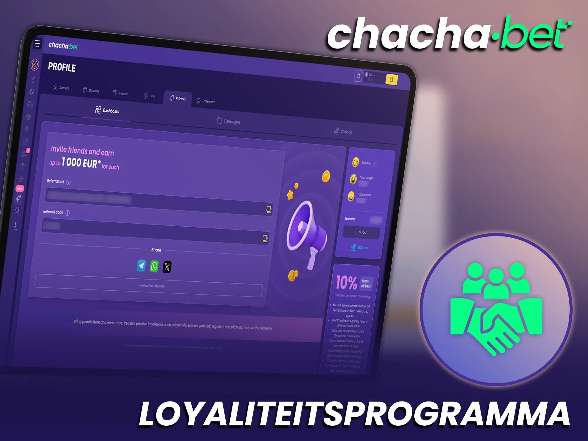 Klim op de ranglijst en verdien unieke beloningen binnen de ChachaBet loyaliteitsprogramma bonussen.