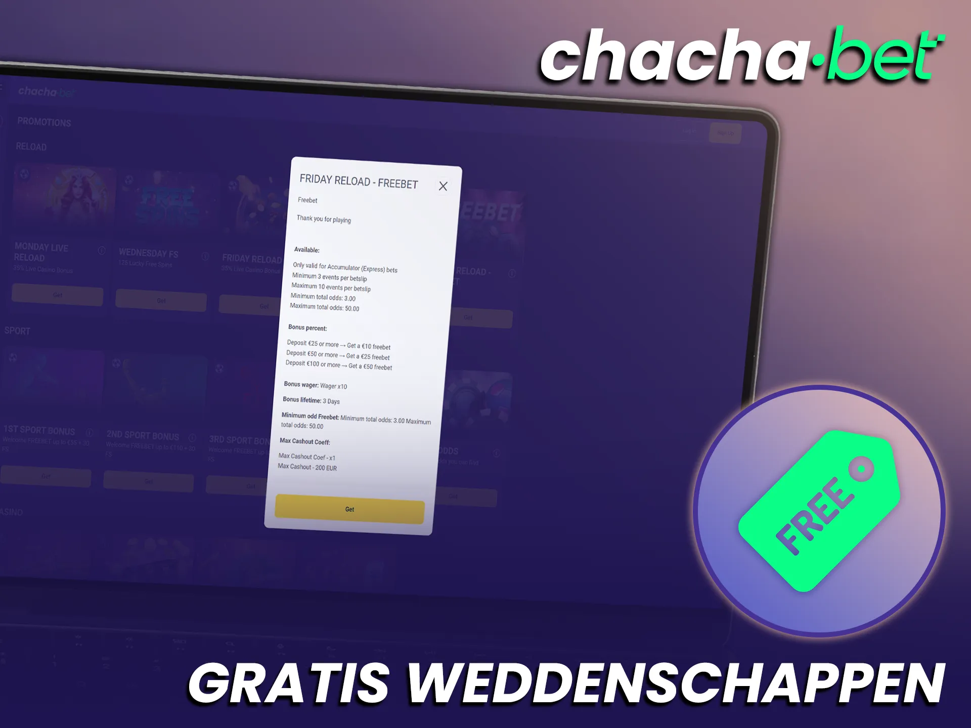 Plaats risicovrije voorspellingen door gebruik te maken van ChachaBet gratis weddenschappen bonussen.