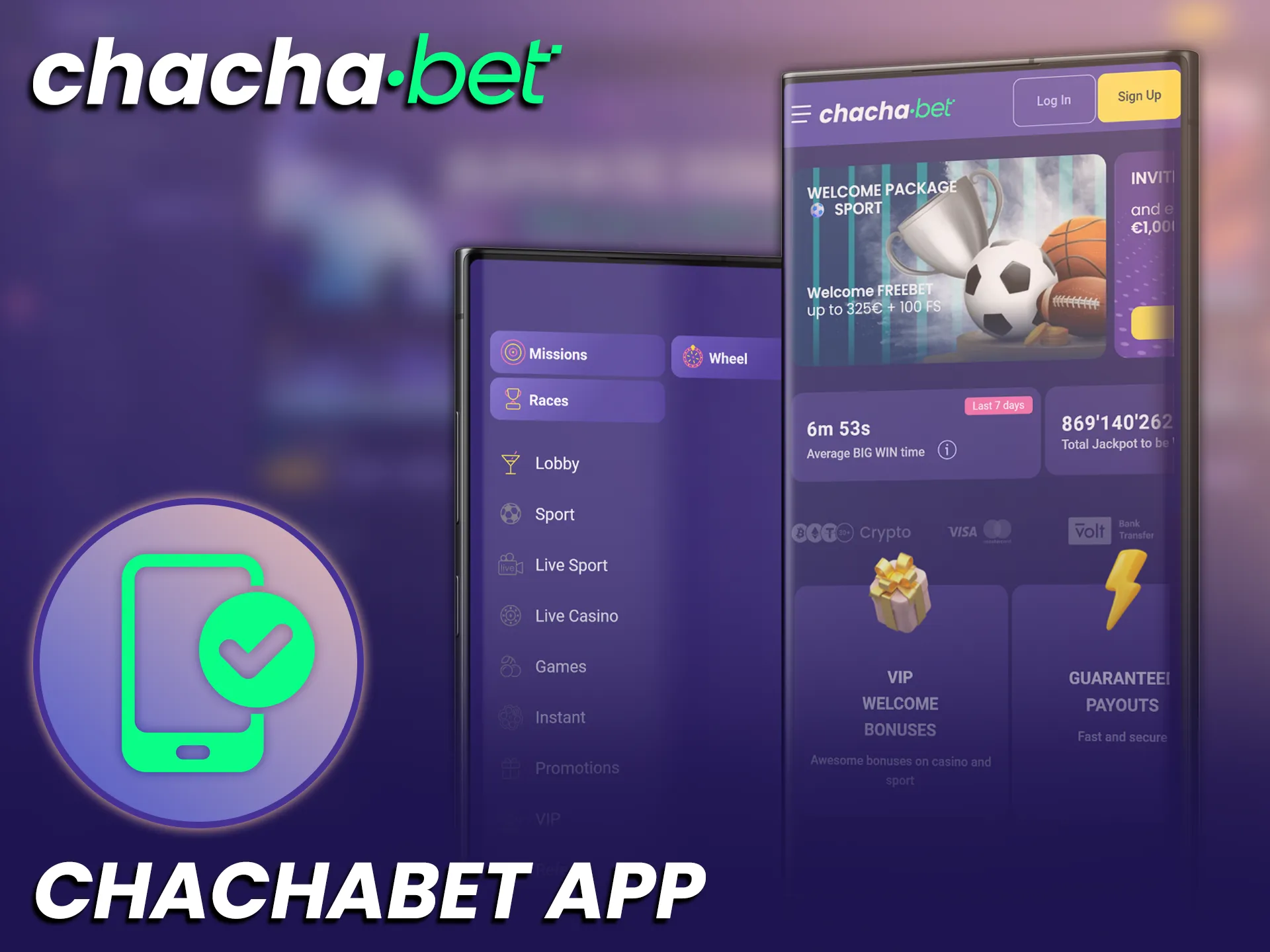 Download de ChachaBet App om overal te wedden op je favoriete sporten.