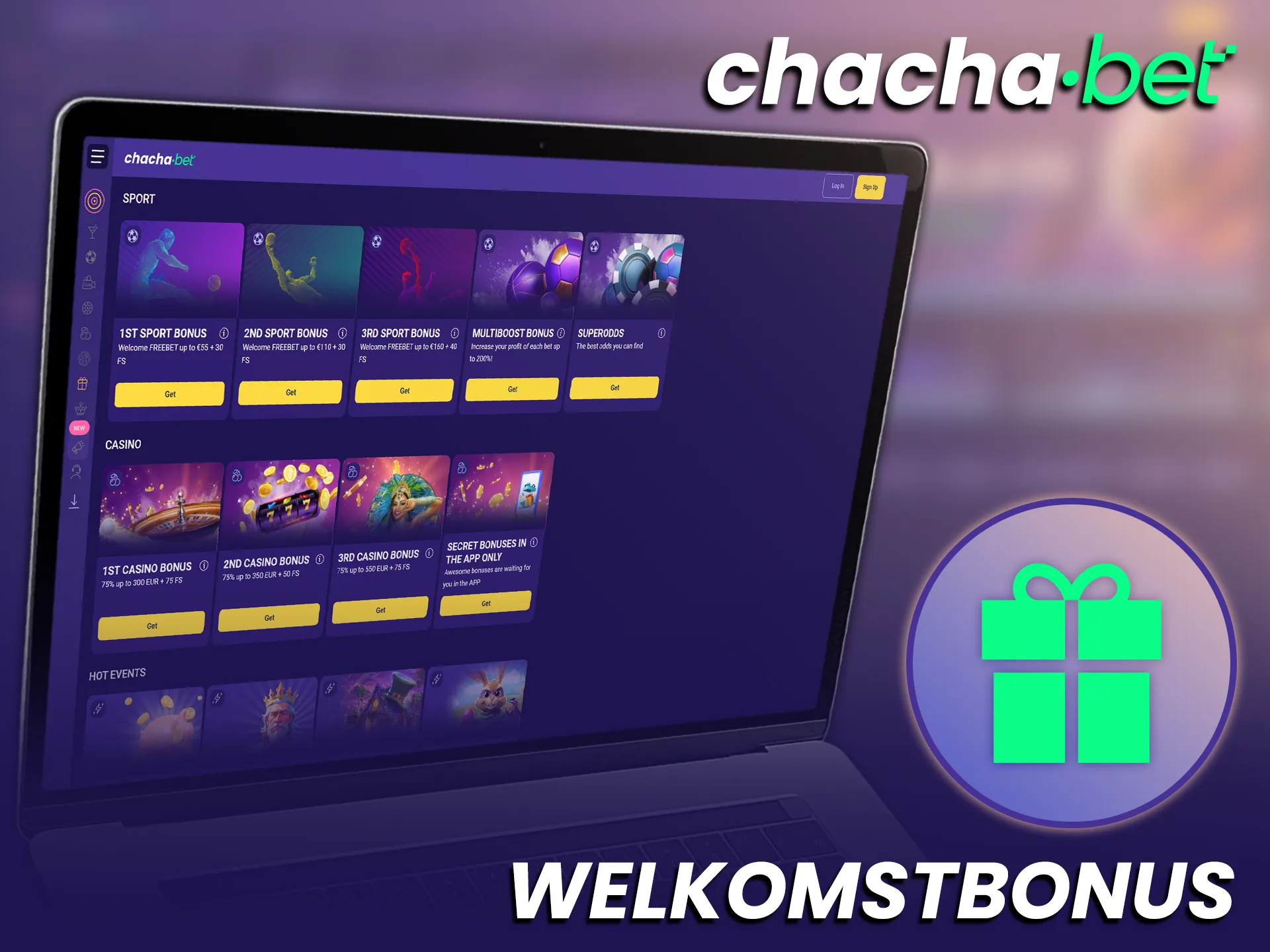 Claim een royale bonus bij ChachaBet om meer te halen uit je tennis weddenschappen.
