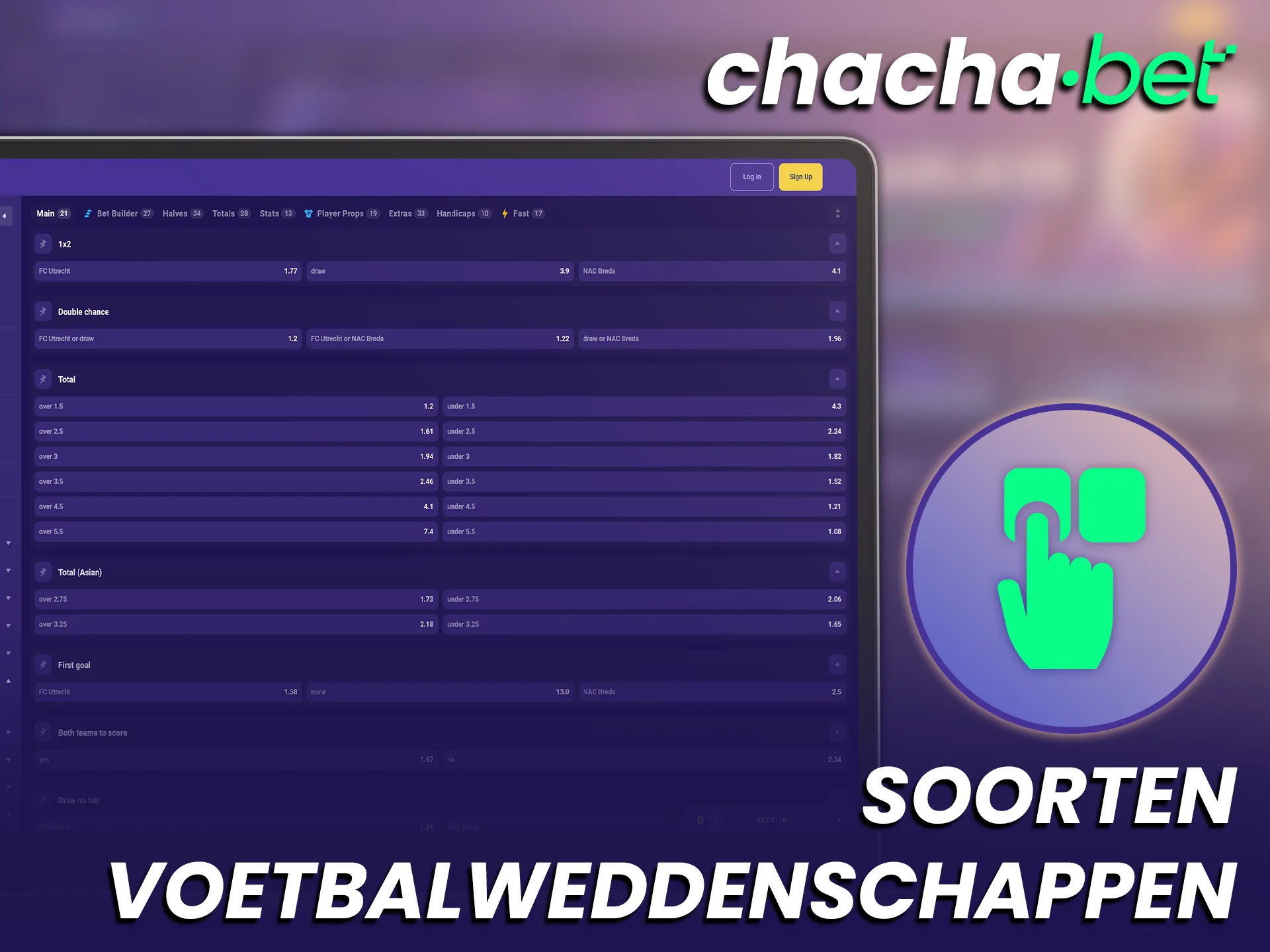 Bekijk het volledige aanbod aan voetbal weddenschappen bij ChachaBet en kies je favoriet.