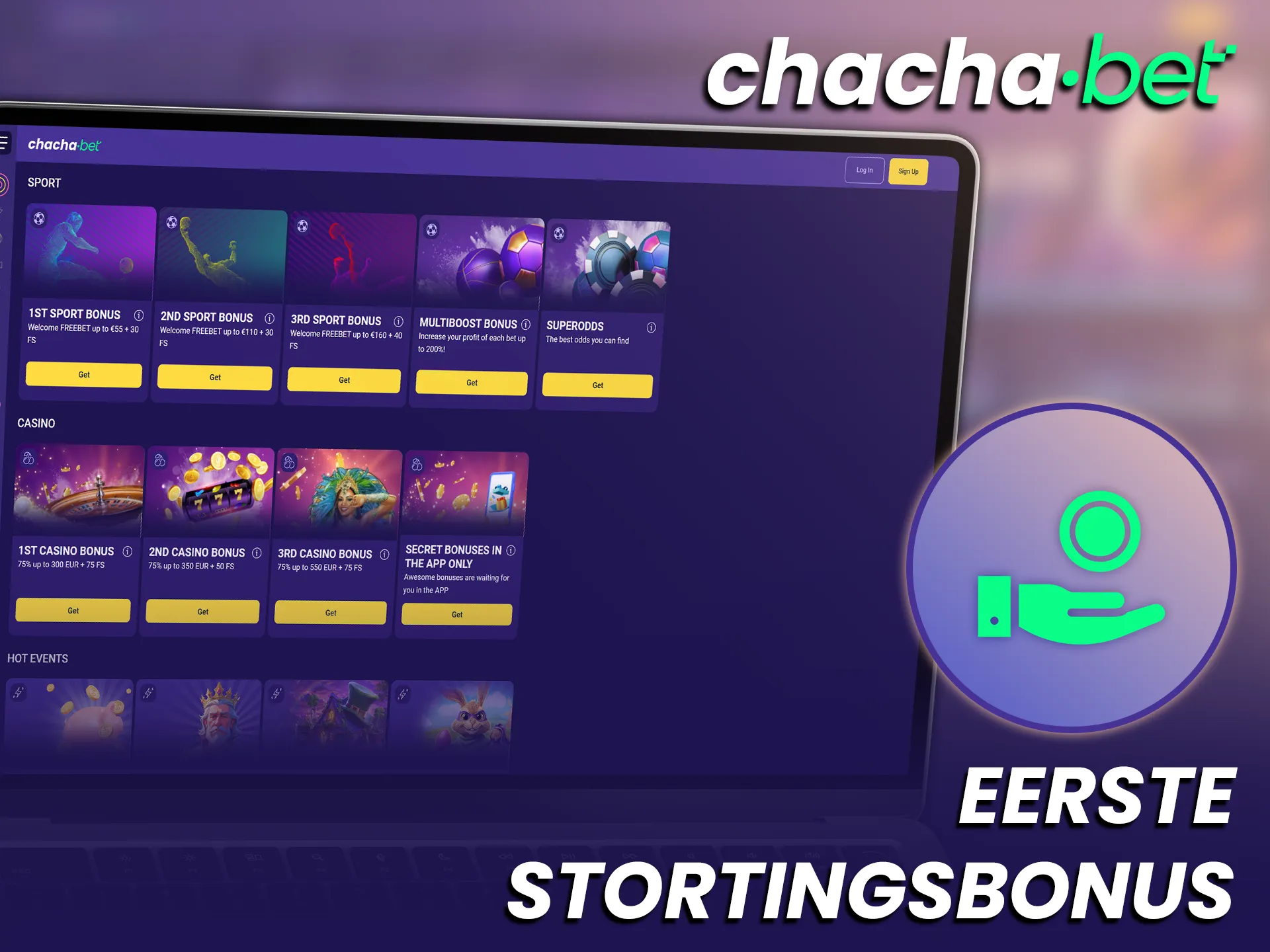 Claim een gulle eerste stortingsbonus bij ChachaBet en begin met inzetten.