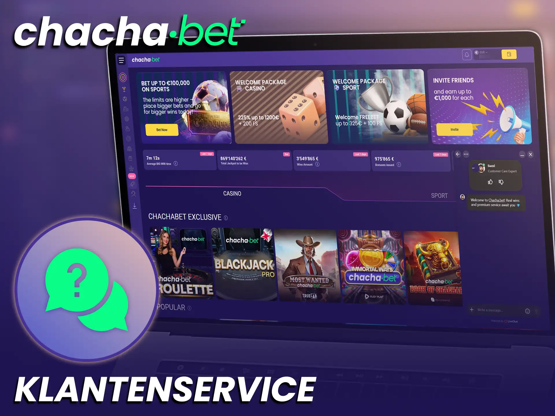 Raadpleeg de ChachaBet klantenservice voor professionele ondersteuning bij al je vragen over betalingsmethoden.