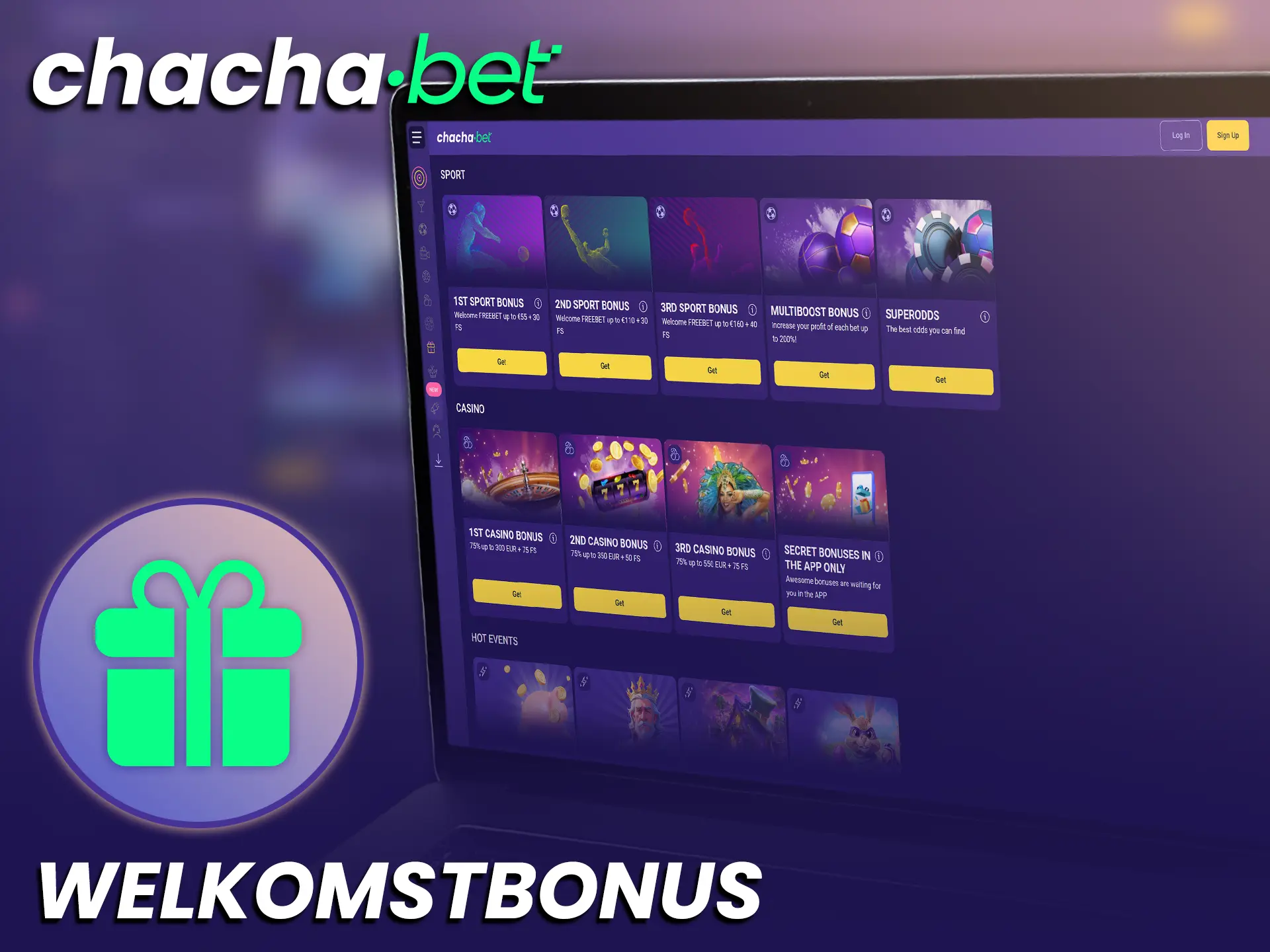 Claim een geweldige welkomstbonus bij ChachaBet Official en begin direct met spelen in het Casino.