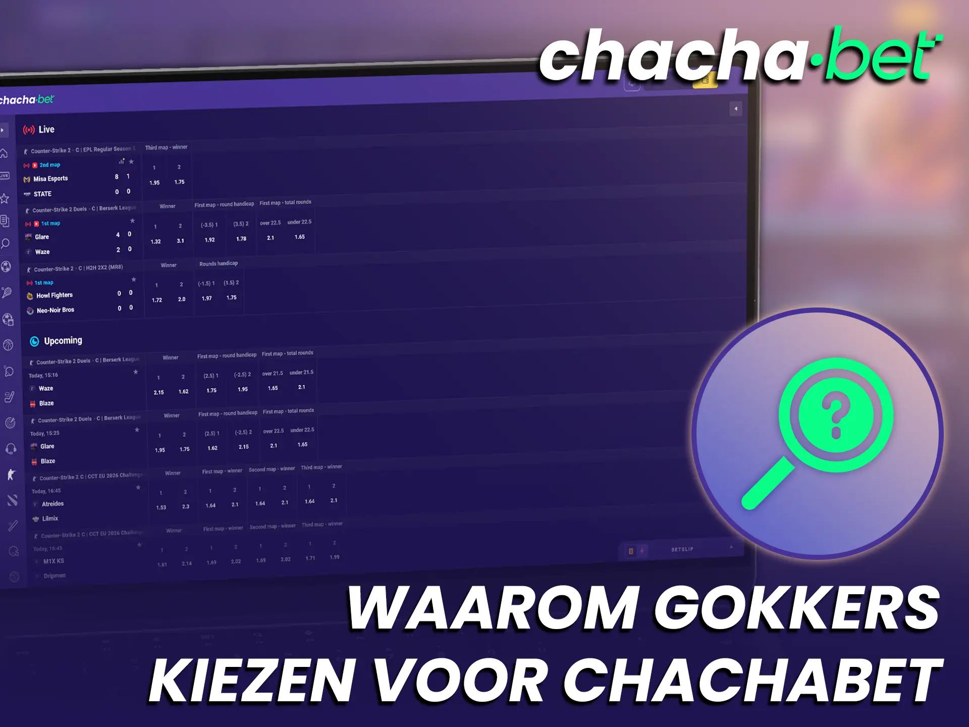 Kies voor ChachaBet Nederland Official voor de meest betrouwbare CS2 gokervaring.