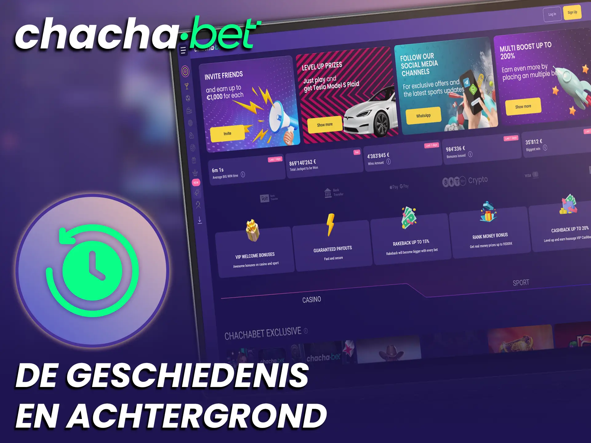 Leer alles over de geschiedenis en achtergrond van ChachaBet op onze informatieve Over Ons pagina.