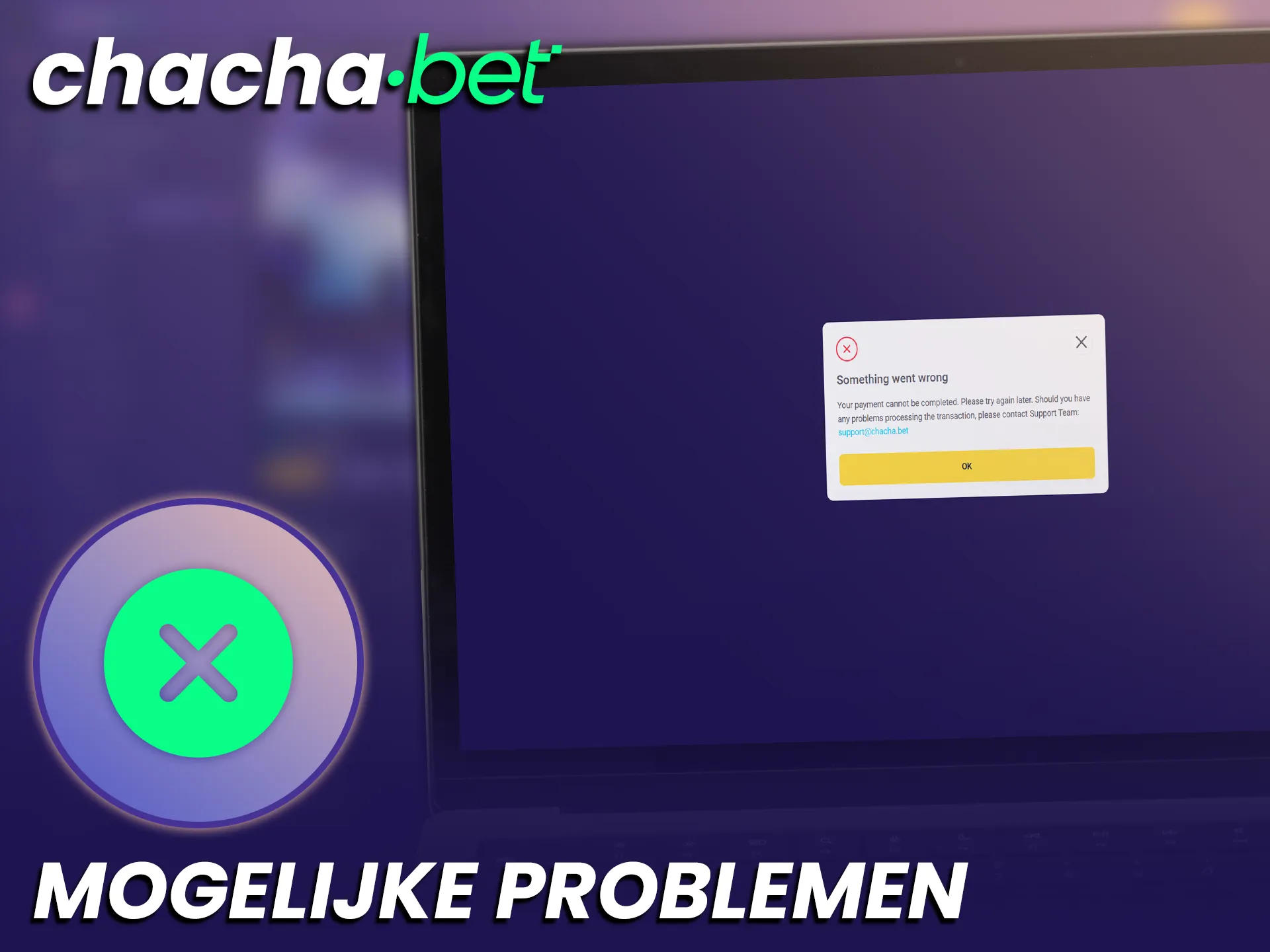 Vind oplossingen voor mogelijke problemen die kunnen optreden tijdens een ChachaBet storting.